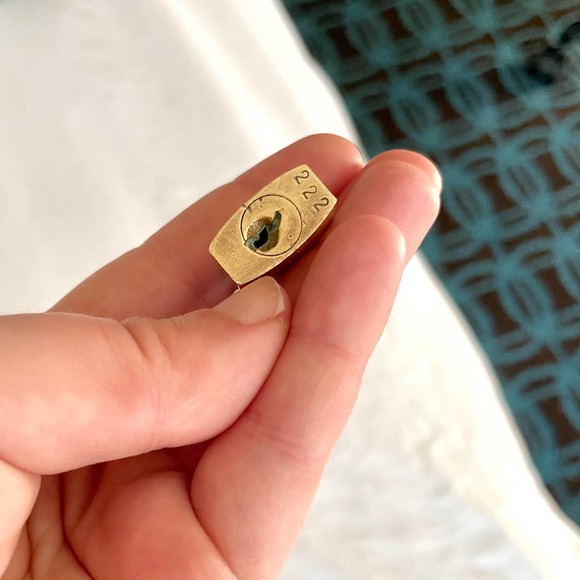 Louis Vuitton luggage lock Authentic vintage brass DIY Necklace - Picture 2 of 12
